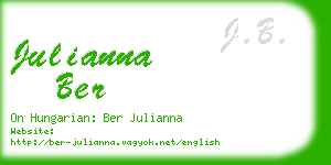 julianna ber business card